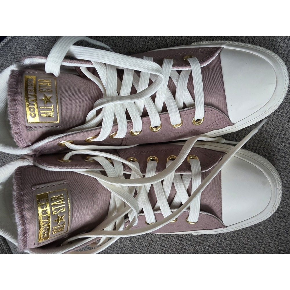 Converse Chuck Taylor All Star Mid Pink Gold Women's Size 9.5 - Picture 8 of 10